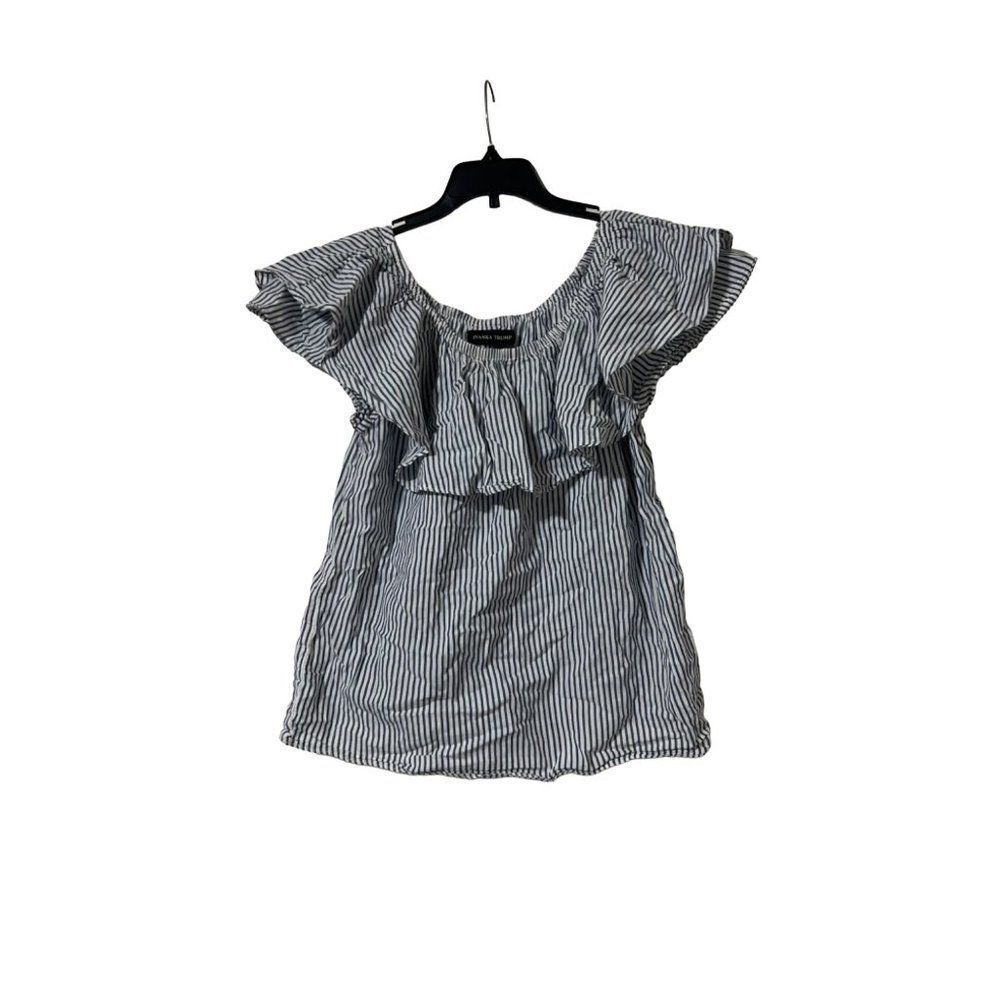 Ivanka trump‎ off the shoulder striped blouse size XS